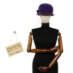 Fashion, accesorii si bijuterii - Femei - Accesorii femei - Caciuli si palarii femei - Palarie dama, bir mic, din lana si polimida, Demi, marime 56-58, Mov - PAL1859 - Infinity.ro