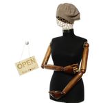 Fashion, accesorii si bijuterii - Femei - Accesorii femei - Caciuli si palarii femei - Bereta de dama, Buticcochet, din acril si vascoza, model cu strasuri, one size, Bej - BSC741 - Infinity.ro