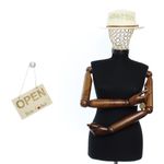 Fashion, accesorii si bijuterii - Femei - Accesorii femei - Caciuli si palarii femei - Palarie de soare, dama, din paie de hartie, marime one size, bor mic, Buticcochet, catarama decorativa, Crem - PAL1775 - Infinity.ro