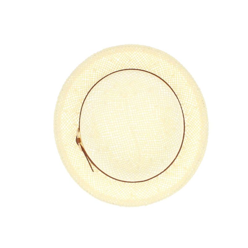 Fashion, accesorii si bijuterii - Femei - Accesorii femei - Caciuli si palarii femei - Palarie de soare, dama, din paie de hartie, marime one size, bor mic, Buticcochet, catarama decorativa, Crem - PAL1775 - Infinity.ro