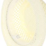 Fashion, accesorii si bijuterii - Femei - Accesorii femei - Caciuli si palarii femei - Palarie de soare, dama, din paie de hartie, marime one size, bor mic, Buticcochet, catarama decorativa, Crem - PAL1775 - Infinity.ro