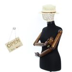 Fashion, accesorii si bijuterii - Femei - Accesorii femei - Caciuli si palarii femei - Palarie de soare, dama, din paie de hartie, marime one size, bor mic, Buticcochet, catarama decorativa, Crem - PAL1775 - Infinity.ro