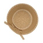Fashion, accesorii si bijuterii - Femei - Accesorii femei - Caciuli si palarii femei - Palarie de soare, Dama, din paie de hartie, Buticcochet, One size, cu fundita, Maro - PAL1710 - Infinity.ro