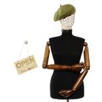 Fashion, accesorii si bijuterii - Femei - Accesorii femei - Caciuli si palarii femei - Bereta de dama, Buticcochet, din lana si acril, model cu perle, one size, Vernil - BSC774 - Infinity.ro
