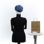 Fashion, accesorii si bijuterii - Femei - Accesorii femei - Caciuli si palarii femei - Bereta de dama, din lana, Evita, one size, model floral din lana impaslita, Albastru - BSC630 - Infinity.ro