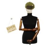 Fashion, accesorii si bijuterii - Femei - Accesorii femei - Caciuli si palarii femei - Bereta de dama, Buticcochet, din lana si acril, model cu perle, one size, Vernil - BSC774 - Infinity.ro