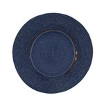 Fashion, accesorii si bijuterii - Femei - Accesorii femei - Caciuli si palarii femei - Palarie de soare, Dama, din paie de hartie, Buticcochet, bor mic, One size, catarama decorativa, Bleumarin - PAL1703 - Infinity.ro