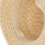 Fashion, accesorii si bijuterii - Femei - Accesorii femei - Caciuli si palarii femei - Palarie de soare, ButicCochet, dama, din paie, cu banda decorativa neagra, one size,  Bej - PAL1812 - Infinity.ro