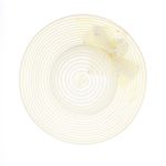 Fashion, accesorii si bijuterii - Femei - Accesorii femei - Caciuli si palarii femei - Palarie de dama, din poliester, Buticcochet, cu dungi, bor mare, One size, Crem - PAL1654 - Infinity.ro