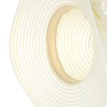 Fashion, accesorii si bijuterii - Femei - Accesorii femei - Caciuli si palarii femei - Palarie de dama, din poliester, Buticcochet, cu dungi, bor mare, One size, Crem - PAL1654 - Infinity.ro