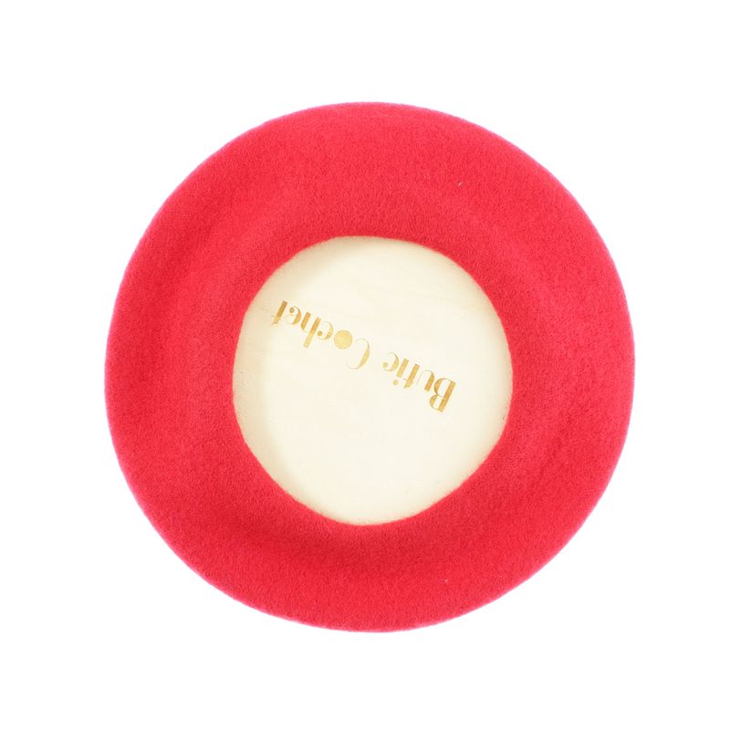 Fashion, accesorii si bijuterii - Femei - Accesorii femei - Caciuli si palarii femei - Bereta de dama, din lana, Buticcochet, model cu perle, one size, Rosu - BSC829 - Infinity.ro