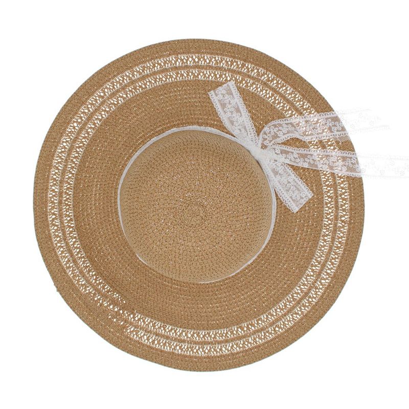 Fashion, accesorii si bijuterii - Femei - Accesorii femei - Caciuli si palarii femei - Palarie de soare, dama, bor 12 cm, Buticcochet, one size, cu banda textila, Maro - PAL1786 - Infinity.ro