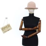 Fashion, accesorii si bijuterii - Femei - Accesorii femei - Caciuli si palarii femei - Palarie de soare, ButicCochet, dama, din paie de hartie, cu floare decorativa, one size, Roz - PAL1822 - Infinity.ro