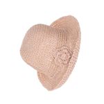 Fashion, accesorii si bijuterii - Femei - Accesorii femei - Caciuli si palarii femei - Palarie de soare, ButicCochet, dama, din paie de hartie, cu floare decorativa, one size, Roz - PAL1822 - Infinity.ro