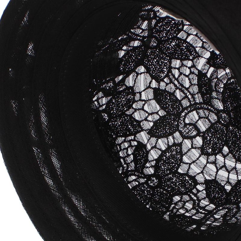 Fashion, accesorii si bijuterii - Femei - Accesorii femei - Caciuli si palarii femei - Palarie, Dama,  din poliester, Buticcochet, model cu paiete, One size, Negru - PAL1634 - Infinity.ro