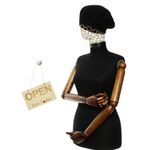 Fashion, accesorii si bijuterii - Femei - Accesorii femei - Caciuli si palarii femei - Bereta de dama, Buticcochet, din acril si vascoza, model uni, one size, Negru - BSC754 - Infinity.ro