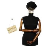 Fashion, accesorii si bijuterii - Femei - Accesorii femei - Caciuli si palarii femei - Bereta de dama, Buticcochet, din acril si vascoza, model uni, one size, Negru - BSC754 - Infinity.ro