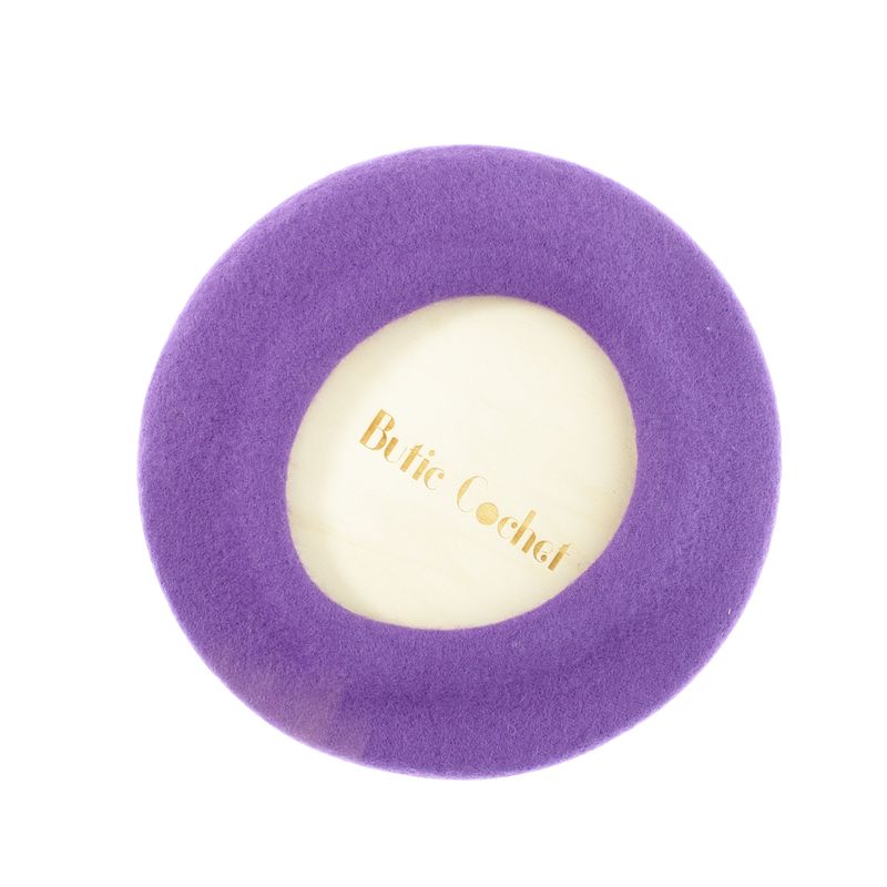 Fashion, accesorii si bijuterii - Femei - Accesorii femei - Caciuli si palarii femei - Bereta de dama, din lana, Buticcochet, model cu perle, one size, Mov - BSC837 - Infinity.ro