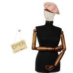 Fashion, accesorii si bijuterii - Femei - Accesorii femei - Caciuli si palarii femei - Bereta de dama, Buticcochet, din acril si vascoza, model cu strasuri, one size, Roz - BSC731 - Infinity.ro