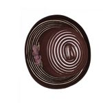 Fashion, accesorii si bijuterii - Femei - Accesorii femei - Caciuli si palarii femei - Palarie de dama, din poliester, Buticcochet, cu dungi si flori decorative, bor mic, One size, Maro - PAL1647 - Infinity.ro