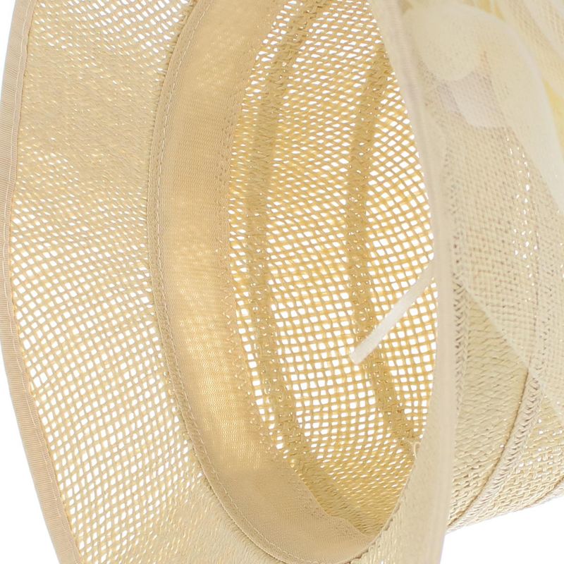 Fashion, accesorii si bijuterii - Femei - Accesorii femei - Caciuli si palarii femei - Palarie de soare, Dama, din paie, Buticcochet, One size, cu floare decorativa, Bej - PAL1681 - Infinity.ro