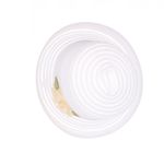 Fashion, accesorii si bijuterii - Femei - Accesorii femei - Caciuli si palarii femei - Palarie de dama, din poliester, Buticcochet, cu dungi si flori decorative, bor mic, One size, Alb - PAL1645 - Infinity.ro