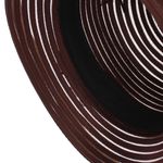 Fashion, accesorii si bijuterii - Femei - Accesorii femei - Caciuli si palarii femei - Palarie de dama, din poliester, Buticcochet, cu dungi si flori decorative, bor mic, One size, Maro - PAL1647 - Infinity.ro