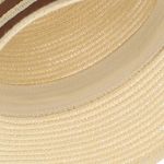 Fashion, accesorii si bijuterii - Femei - Accesorii femei - Caciuli si palarii femei - Palarie de soare, Dama, din paie de hartie, Buticcochet, One size, cu banda decorativa, Bej - PAL1706 - Infinity.ro
