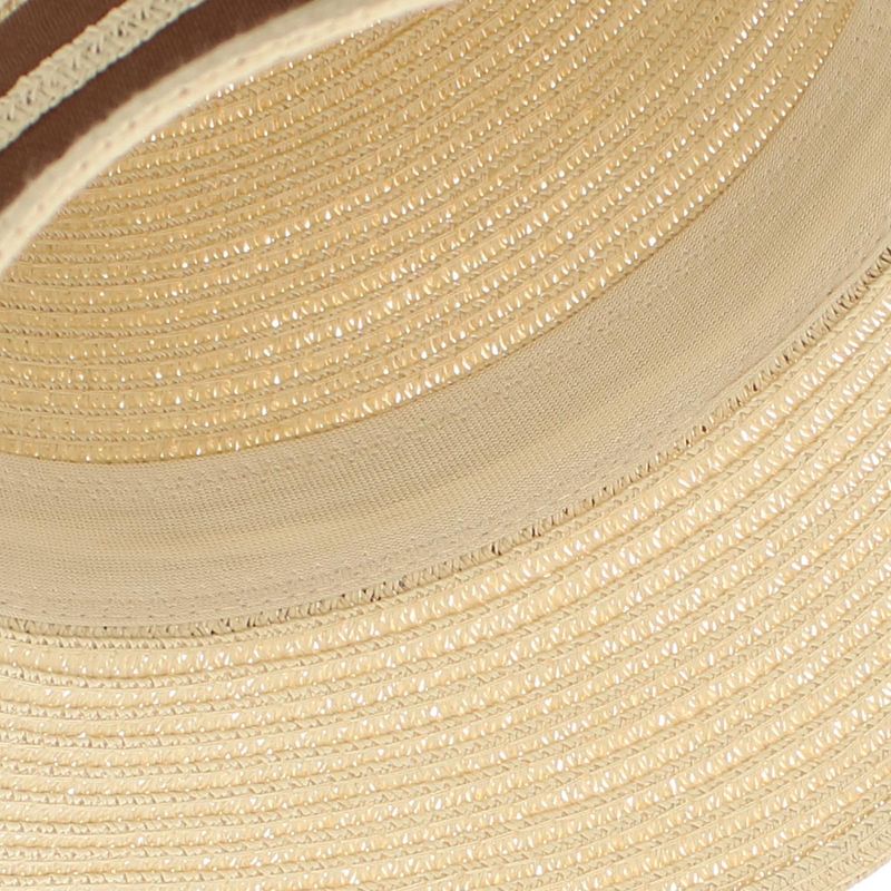 Fashion, accesorii si bijuterii - Femei - Accesorii femei - Caciuli si palarii femei - Palarie de soare, Dama, din paie de hartie, Buticcochet, One size, cu banda decorativa, Bej - PAL1706 - Infinity.ro