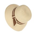 Fashion, accesorii si bijuterii - Femei - Accesorii femei - Caciuli si palarii femei - Palarie de soare, Dama, din paie de hartie, Buticcochet, One size, cu banda decorativa, Bej - PAL1706 - Infinity.ro