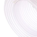 Fashion, accesorii si bijuterii - Femei - Accesorii femei - Caciuli si palarii femei - Palarie de dama, din poliester, Buticcochet, cu dungi si flori decorative, bor mic, One size, Alb - PAL1645 - Infinity.ro