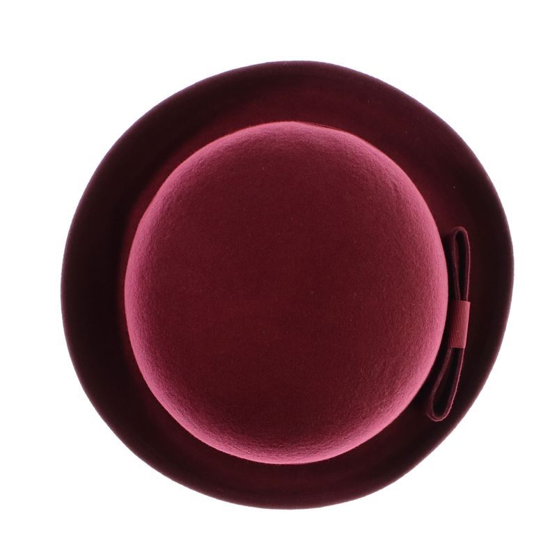 Fashion, accesorii si bijuterii - Femei - Accesorii femei - Caciuli si palarii femei - Palarie dama, din lana, bor mic, ButicCochet, marime 53-58 reglabila, Visiniu - PAL1850 - Infinity.ro