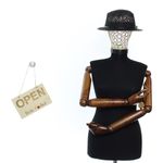 Fashion, accesorii si bijuterii - Femei - Accesorii femei - Caciuli si palarii femei - Palarie de soare, dama, din paie de hartie, marime one size, bor mic, Buticcochet, catarama decorativa, Negru - PAL1779 - Infinity.ro