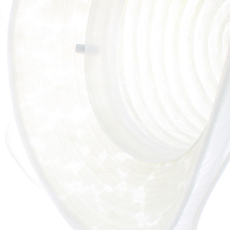 Fashion, accesorii si bijuterii - Femei - Accesorii femei - Caciuli si palarii femei - Palarie de soare, Dama, Buticcochet, din material textil, cu fundita , Alb - PAL1575 - Infinity.ro