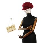 Fashion, accesorii si bijuterii - Femei - Accesorii femei - Caciuli si palarii femei - Sapca de dama, Buticcochet, din acril si poliester, marime 56-58, Visiniu - BSC789 - Infinity.ro