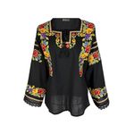 Fashion, accesorii si bijuterii - Femei - Imbracaminte femei - Camasi si bluze femei - Bluza dama DF negru/galben marimea S - Infinity.ro