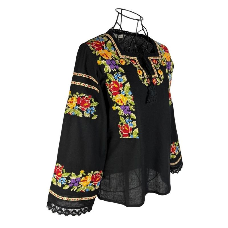 Fashion, accesorii si bijuterii - Femei - Imbracaminte femei - Camasi si bluze femei - Bluza dama DF negru/galben marimea S - Infinity.ro