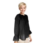 Fashion, accesorii si bijuterii - Femei - Imbracaminte femei - Camasi si bluze femei - Bluza dama RFN 2 negru , marimea L - Infinity.ro