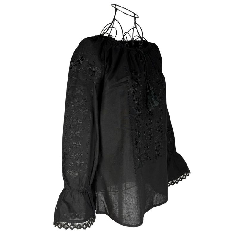 Fashion, accesorii si bijuterii - Femei - Imbracaminte femei - Camasi si bluze femei - Bluza dama RFN 2 negru , marimea L - Infinity.ro