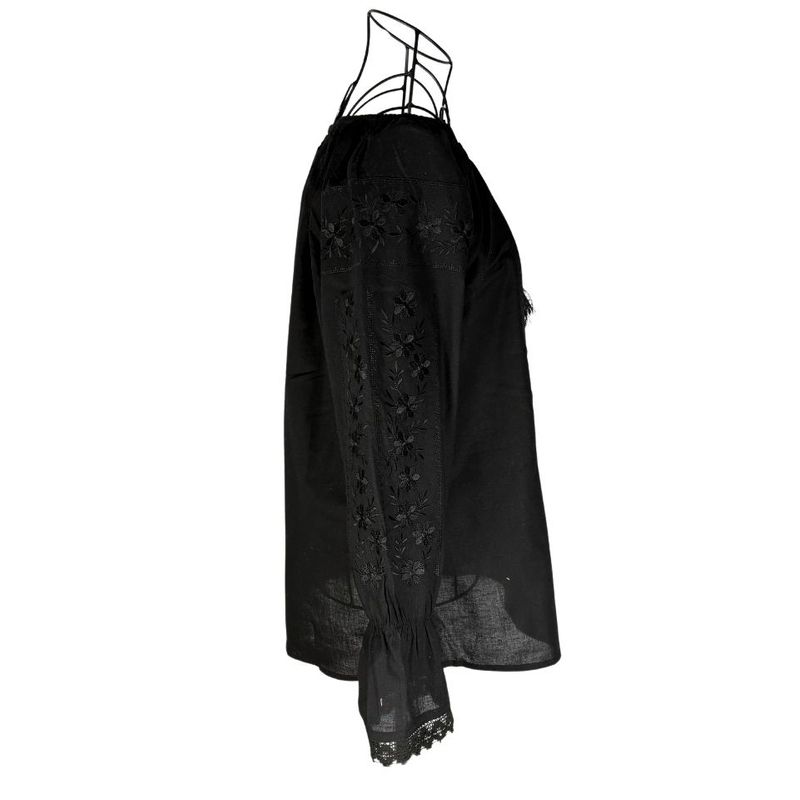 Fashion, accesorii si bijuterii - Femei - Imbracaminte femei - Camasi si bluze femei - Bluza dama RFN 2 negru , marimea L - Infinity.ro