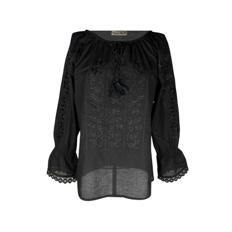 Fashion, accesorii si bijuterii - Femei - Imbracaminte femei - Camasi si bluze femei - Bluza dama RFN 2 negru , marimea 3XL - Infinity.ro