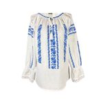 Fashion, accesorii si bijuterii - Femei - Imbracaminte femei - Camasi si bluze femei - Bluza dama tip ie I26 alb/albastru , marimea L - Infinity.ro