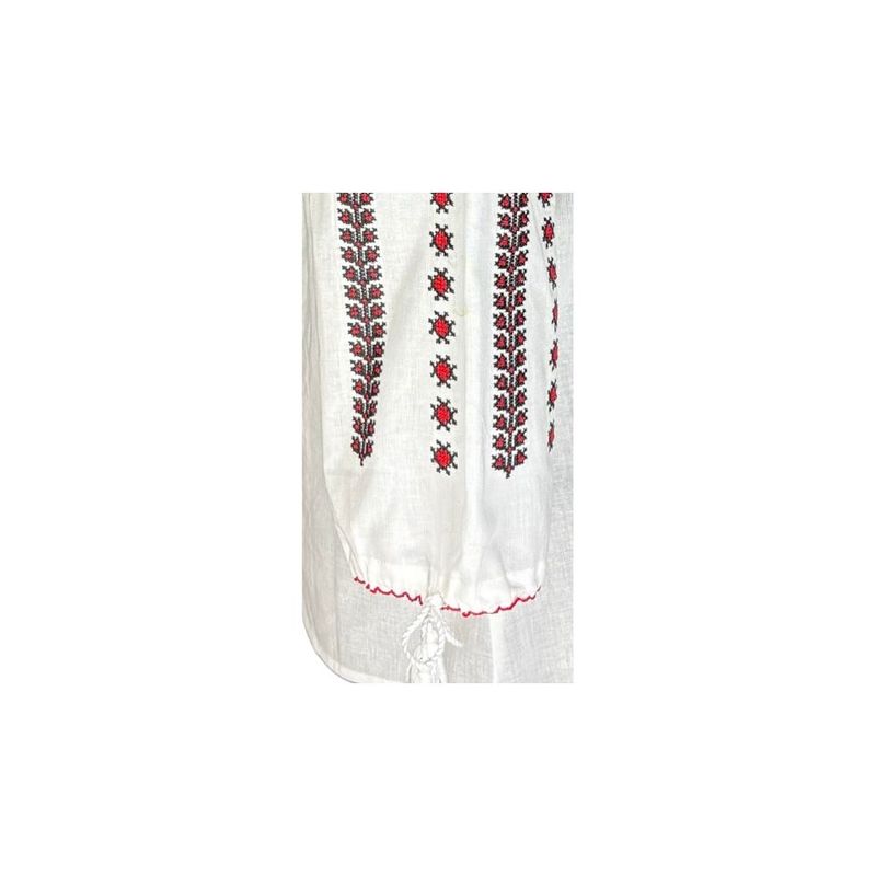 Fashion, accesorii si bijuterii - Femei - Imbracaminte femei - Camasi si bluze femei - Bluza dama DEC alb/rosu bordo , marimea L - Infinity.ro