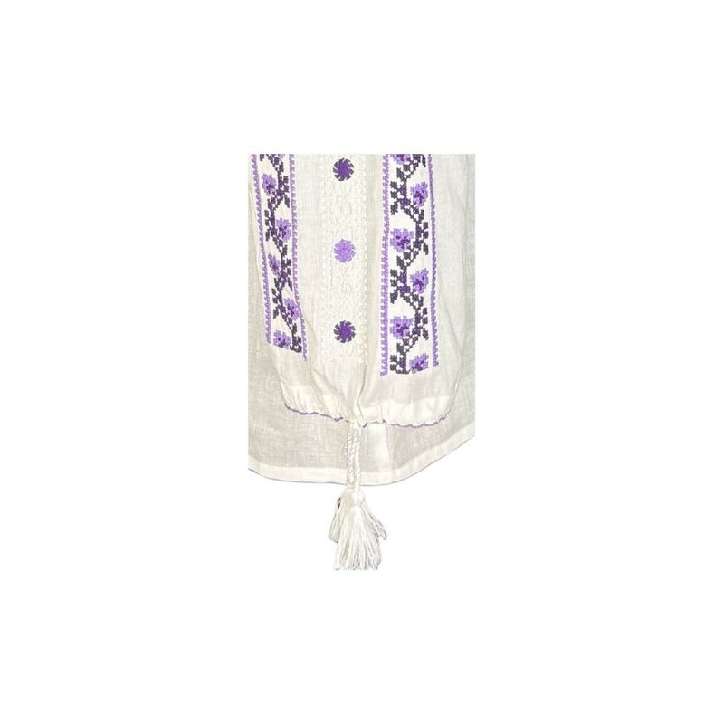 Fashion, accesorii si bijuterii - Femei - Imbracaminte femei - Camasi si bluze femei - Bluza dama RSL5 alb/mov , marimea L - Infinity.ro
