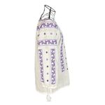 Fashion, accesorii si bijuterii - Femei - Imbracaminte femei - Camasi si bluze femei - Bluza dama RSL5 alb/mov , marimea M - Infinity.ro