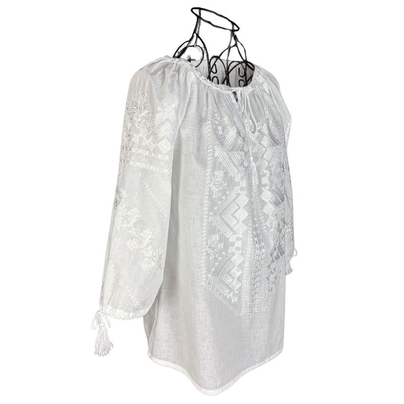 Fashion, accesorii si bijuterii - Femei - Imbracaminte femei - Camasi si bluze femei - Bluza dama RSL5 alb crystal marimea S - Infinity.ro