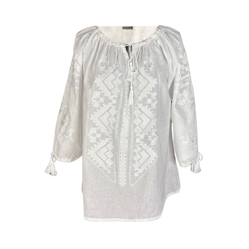 Fashion, accesorii si bijuterii - Femei - Imbracaminte femei - Camasi si bluze femei - Bluza dama RSL5 alb crystal , marimea XL - Infinity.ro