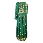 Fashion, accesorii si bijuterii - Femei - Imbracaminte femei - Rochii femei - Rochie dama casual, verde/crem , marimea 2XL - Infinity.ro