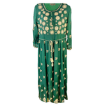 Fashion, accesorii si bijuterii - Femei - Imbracaminte femei - Rochii femei - Rochie dama casual, verde/crem , marimea 2XL - Infinity.ro