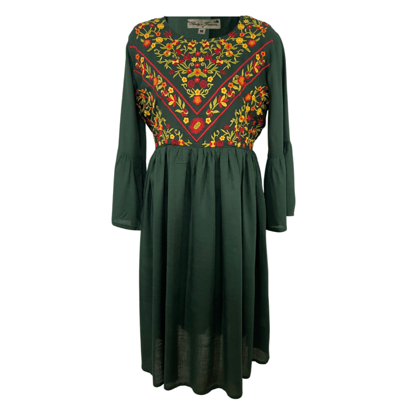 Fashion, accesorii si bijuterii - Femei - Imbracaminte femei - Rochii femei - Rochie dama casual RD2, verde , marimea M - Infinity.ro